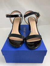 Load image into Gallery viewer, Stuart Weitzman Taliana Black Patent Leather Sandals