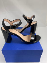Load image into Gallery viewer, Stuart Weitzman Taliana Black Patent Leather Sandals