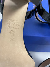 Load image into Gallery viewer, Stuart Weitzman Taliana Black Patent Leather Sandals
