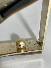 Load image into Gallery viewer, Chanel Crackled Gold Leather CC Pearl Heel Sandals