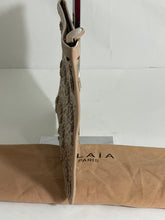 Load image into Gallery viewer, Alaia Beige Laser Cut Leather Zip Clutch