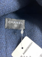 Load image into Gallery viewer, Chanel Blue Cashmere w/ Tweed Trim Hat