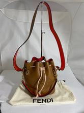 Load image into Gallery viewer, Fendi Mon Tressor Brown Leather Bucket Bag