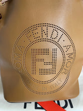 Load image into Gallery viewer, Fendi Mon Tressor Brown Leather Bucket Bag