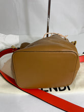Load image into Gallery viewer, Fendi Mon Tressor Brown Leather Bucket Bag