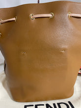 Load image into Gallery viewer, Fendi Mon Tressor Brown Leather Bucket Bag