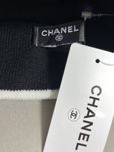 Load image into Gallery viewer, Chanel Black Cashmere With White Trim Hat