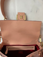 Load image into Gallery viewer, Fendi Rose Gold Sequin Baguette Embellished Shoulder Bag