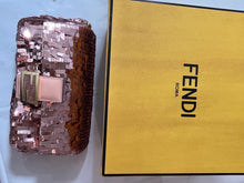 Load image into Gallery viewer, Fendi Rose Gold Sequin Baguette Embellished Shoulder Bag