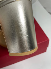 Load image into Gallery viewer, Valentino Garavani Metallic Gold Leather Platform Sandals