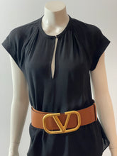 Load image into Gallery viewer, Valentino Wide Reversible Suede/Leather Belt