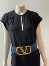 Load image into Gallery viewer, Valentino Wide Reversible Suede/Leather Belt