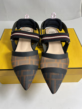 Load image into Gallery viewer, Fendi Colibri Mesh Pointed Toe Slingback Flats
