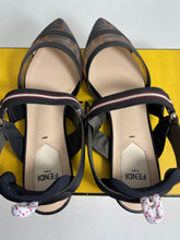 Load image into Gallery viewer, Fendi Colibri Mesh Pointed Toe Slingback Flats