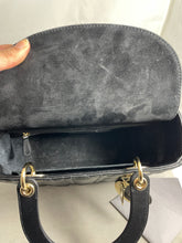 Load image into Gallery viewer, Dior Black Lambskin Medium Lady Dior Bag