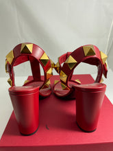Load image into Gallery viewer, Valentino Red Leather Large Rockstud Sandals