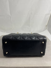 Load image into Gallery viewer, Dior Black Lambskin Medium Lady Dior Bag