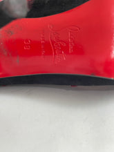 Load image into Gallery viewer, Christian Louboutin Black Suede With Burgundy Embellishment Pumps