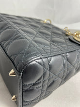 Load image into Gallery viewer, Dior Black Lambskin Medium Lady Dior Bag