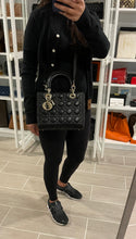 Load image into Gallery viewer, Dior Black Lambskin Medium Lady Dior Bag