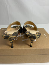 Load image into Gallery viewer, Christian Louboutin Leopard Print Metallic East Mules