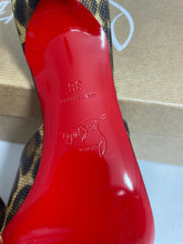 Load image into Gallery viewer, Christian Louboutin Leopard Print Metallic East Mules