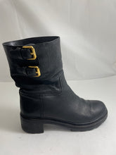 Load image into Gallery viewer, Prada Pull Up Black Combat Boots