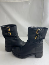 Load image into Gallery viewer, Prada Pull Up Black Combat Boots