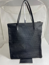 Load image into Gallery viewer, Fendi Black Monogram Zucca Fabric Tote