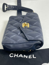 Load image into Gallery viewer, Chanel Navy Blue Gold Hardware Fanny Belt Bag