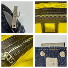 Load image into Gallery viewer, Fendi Denim Baguette Embellished Shoulder Bag