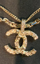 Load image into Gallery viewer, Chanel Gold Double Chain CC Reversible Pendant