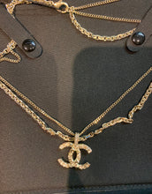 Load image into Gallery viewer, Chanel Gold Double Chain CC Reversible Pendant