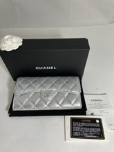 Load image into Gallery viewer, Chanel Silver Metallic Flap Wallet