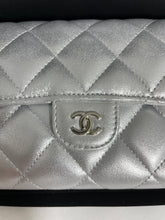 Load image into Gallery viewer, Chanel Silver Metallic Flap Wallet