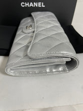 Load image into Gallery viewer, Chanel Silver Metallic Flap Wallet