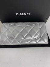 Load image into Gallery viewer, Chanel Silver Metallic Flap Wallet