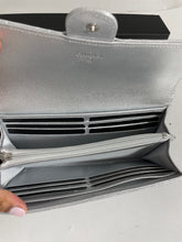 Load image into Gallery viewer, Chanel Silver Metallic Flap Wallet