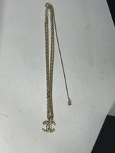 Load image into Gallery viewer, Chanel Gold Double Chain CC Reversible Pendant