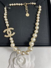 Load image into Gallery viewer, Chanel CC Pearl Choker Necklace Limited Edition