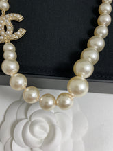 Load image into Gallery viewer, Chanel CC Pearl Choker Necklace Limited Edition