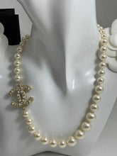 Load image into Gallery viewer, Chanel CC Pearl Choker Necklace Limited Edition