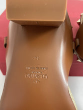 Load image into Gallery viewer, Valentino Garavani Rockstud Brown Ankle-strap Espadrille Sandals