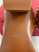 Load image into Gallery viewer, Valentino Garavani Rockstud Brown Ankle-strap Espadrille Sandals