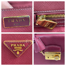 Load image into Gallery viewer, Prada Red Wine Top Handle Lux Tote Cargo Pocket Bag