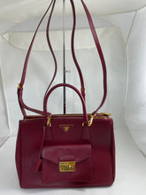 Load image into Gallery viewer, Prada Red Wine Top Handle Lux Tote Cargo Pocket Bag