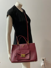 Load image into Gallery viewer, Prada Red Wine Top Handle Lux Tote Cargo Pocket Bag