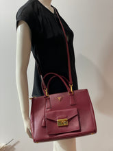 Load image into Gallery viewer, Prada Red Wine Top Handle Lux Tote Cargo Pocket Bag
