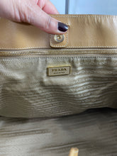 Load image into Gallery viewer, Prada Nude/Caramel Perforated Large Top Handle Tote Bag