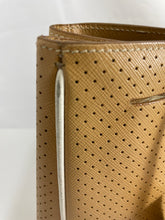 Load image into Gallery viewer, Prada Nude/Caramel Perforated Large Top Handle Tote Bag